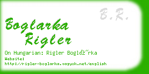 boglarka rigler business card